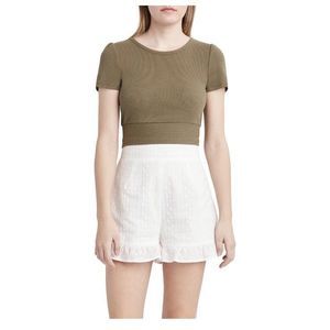 Bcbgeneration ribbed tie back top